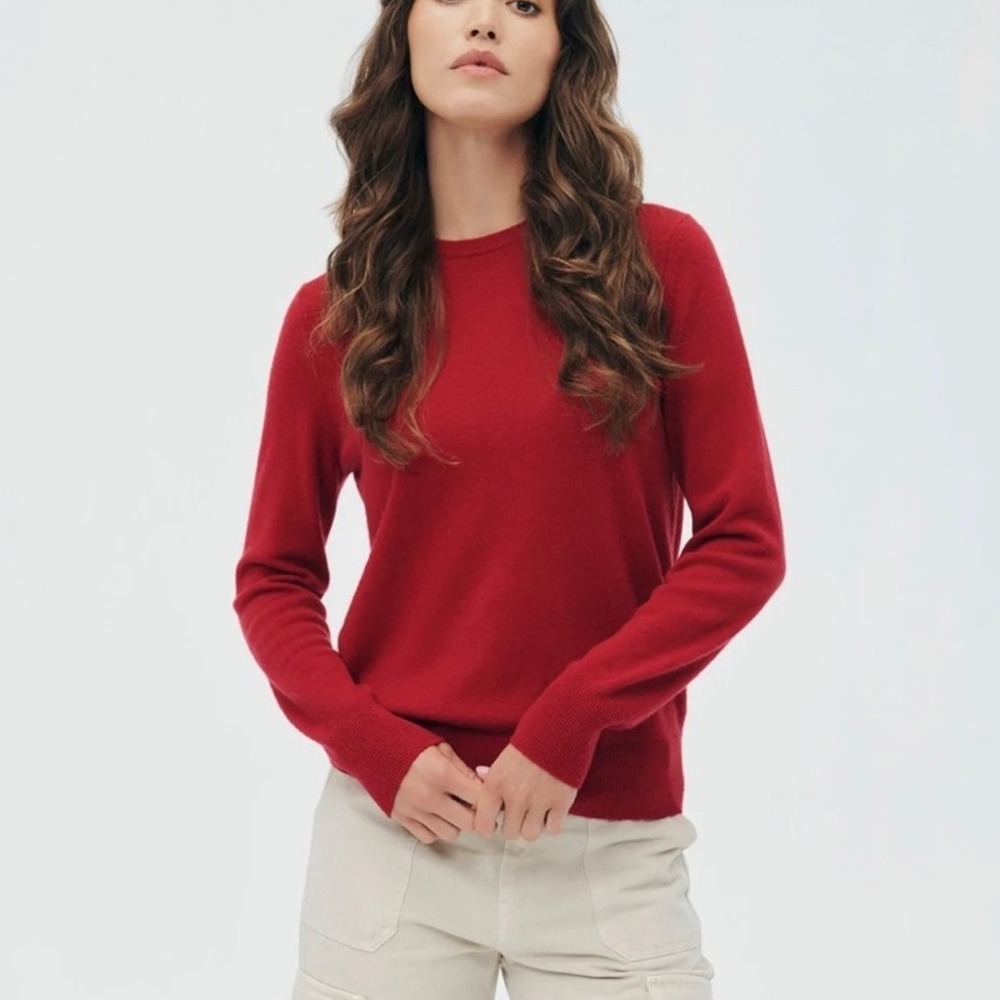 NAADAM The Original Cashmere Sweater L Quiet Luxury Essential Minimalist Red